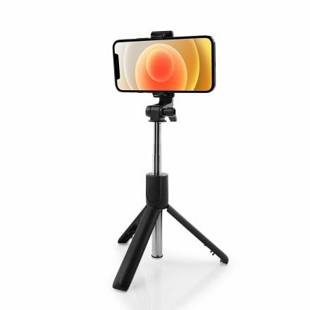 Original Wireless Selfie Stick Tripod R1S (110CM WITH LIGHT) Tripod Bluetooth Shutter foldable Selfie stick for all Phone Extendable Foldable With charging Cable Detachable Bluetooth Shutter